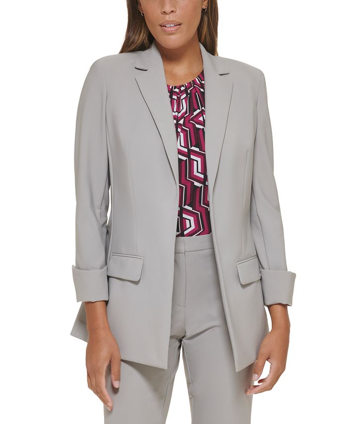 louter Uitgaven Oogverblindend Calvin Klein Petite Infinite Stretch Open-Front Blazer & Reviews - Wear to  Work - Petites - Macy's