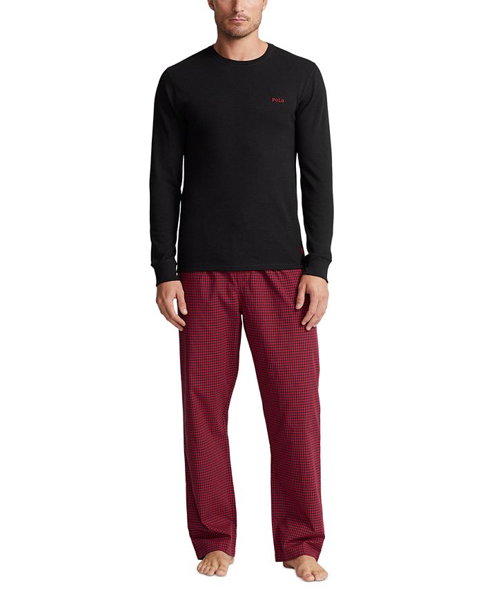 Polo Ralph Lauren Men's Big & Tall Waffle Knit Thermal Pajama Shirt