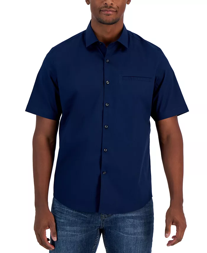 Men's Modern Classic-Fit Stretch Solid Button-Down Shirt - thumbnail 5