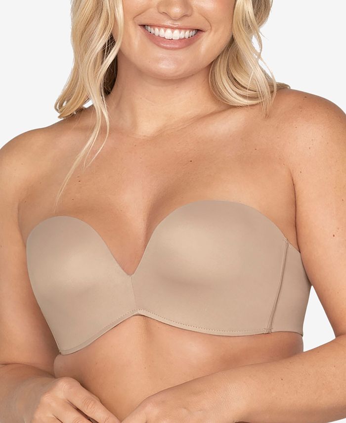 Leonisa Strapless Bras for Women - Full Coverage Push Up Bra with Lace and  Pads Black at  Women's Clothing store