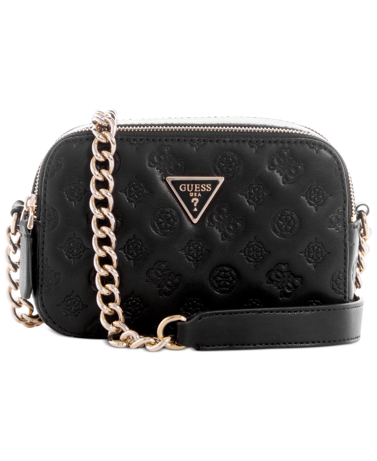 Guess Noelle Small Camera Crossbody In Black