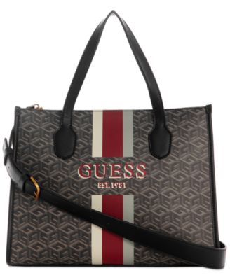 GUESS - Silvana Small Monogram Faux Leather Tote