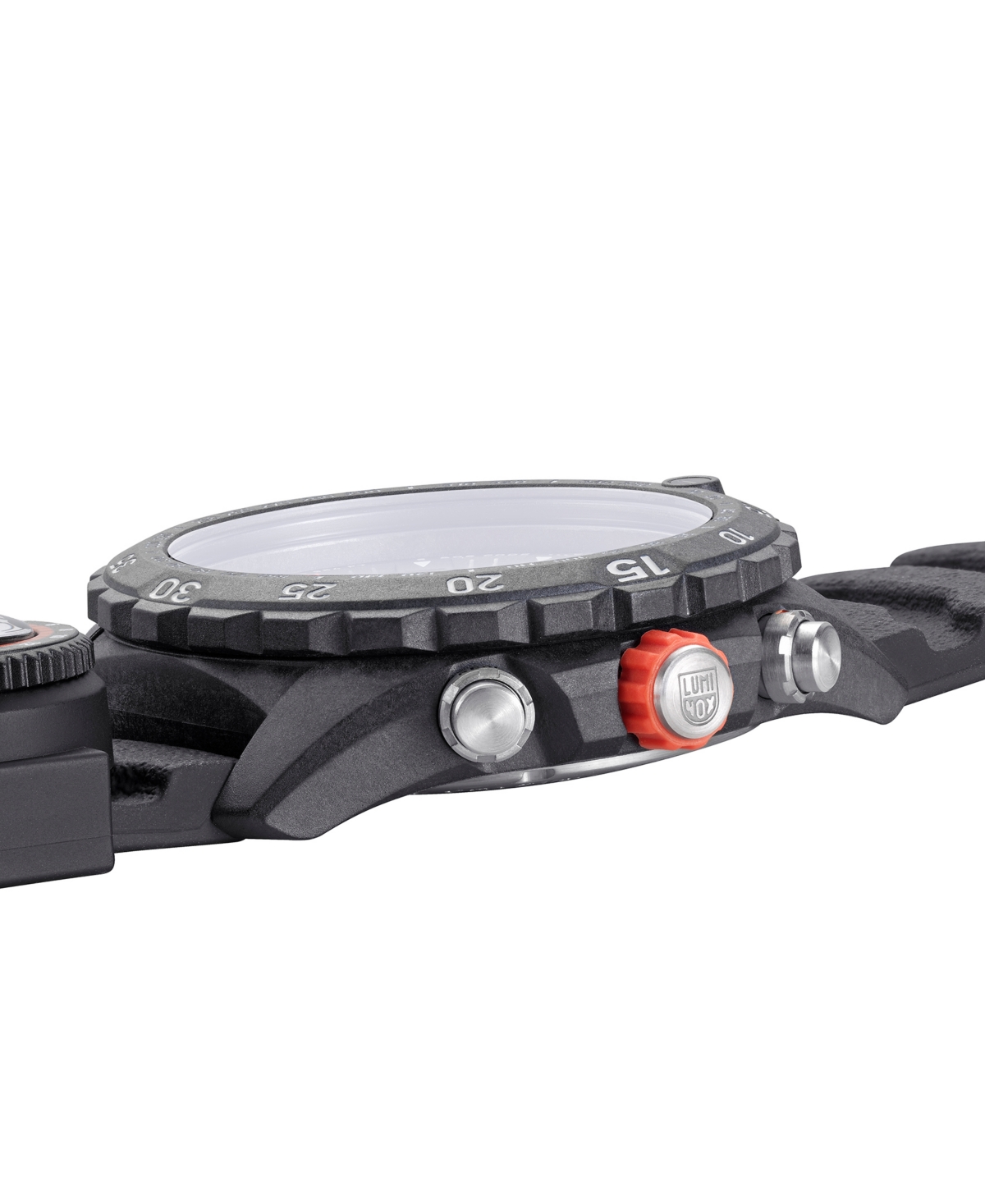 Shop Luminox Men's Swiss Chronograph Bear Grylls Survival Master Series Compass Dark Gray Rubber Strap Watch 45mm In No Color