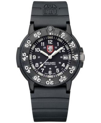 Luminox - Men's Swiss Original Navy Seal EVO Series Military Dive Black Rubber Strap Watch 43mm