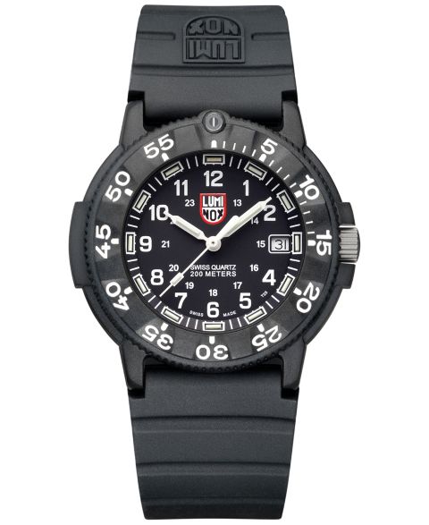 Мужские часы Luminox Swiss Original Navy Seal EVO Series Military Dive Black Rubber Strap Watch 43mm