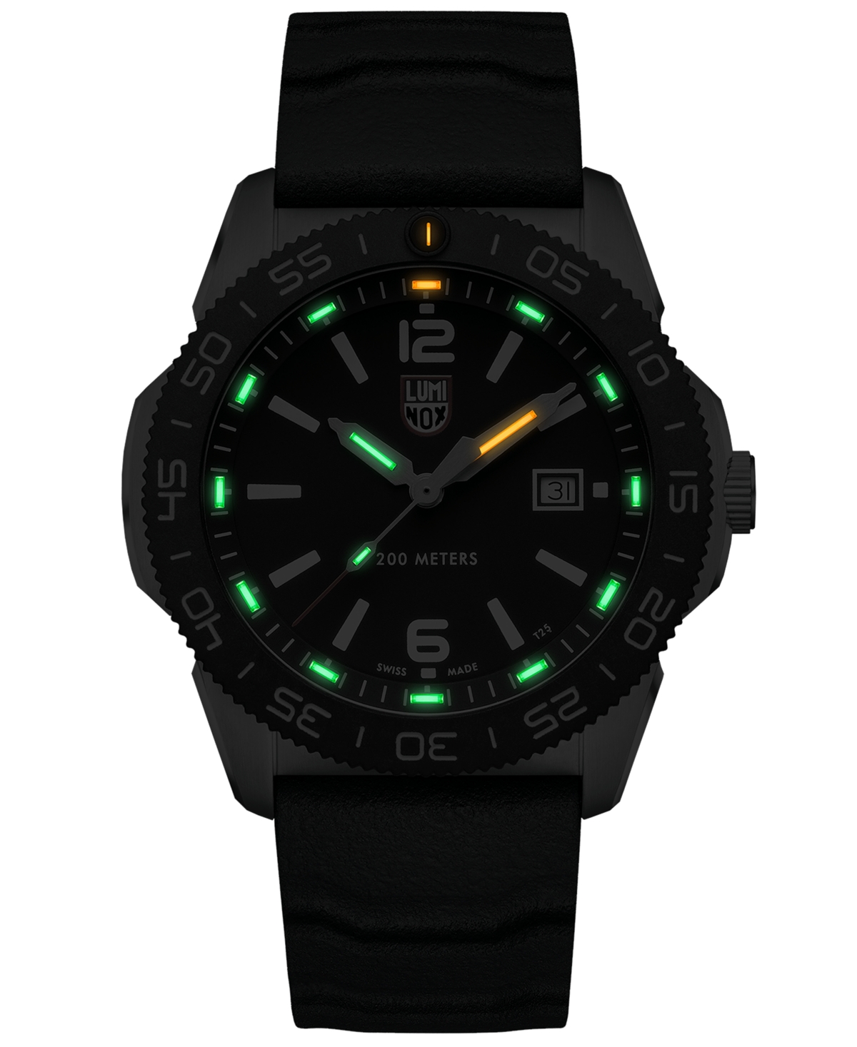 Shop Luminox Men's Swiss Pacific Diver Black Rubber Strap Watch 44mm In No Color