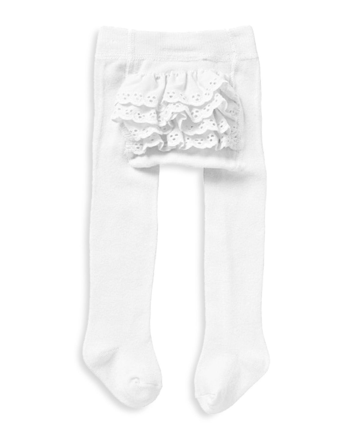 MeMoi Baby Girls Rhumba Cotton Blend Tights With Ruffles