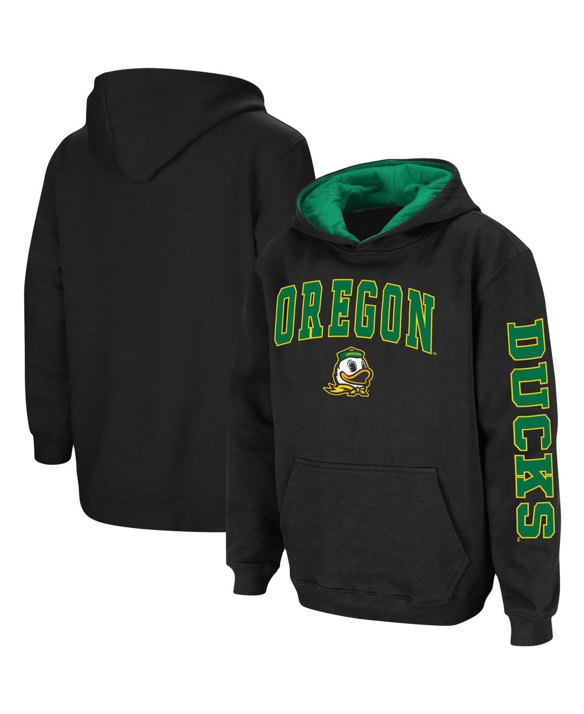 Colosseum Youth Boys  Black Oregon Ducks 2-hit Team Pullover Hoodie In Black