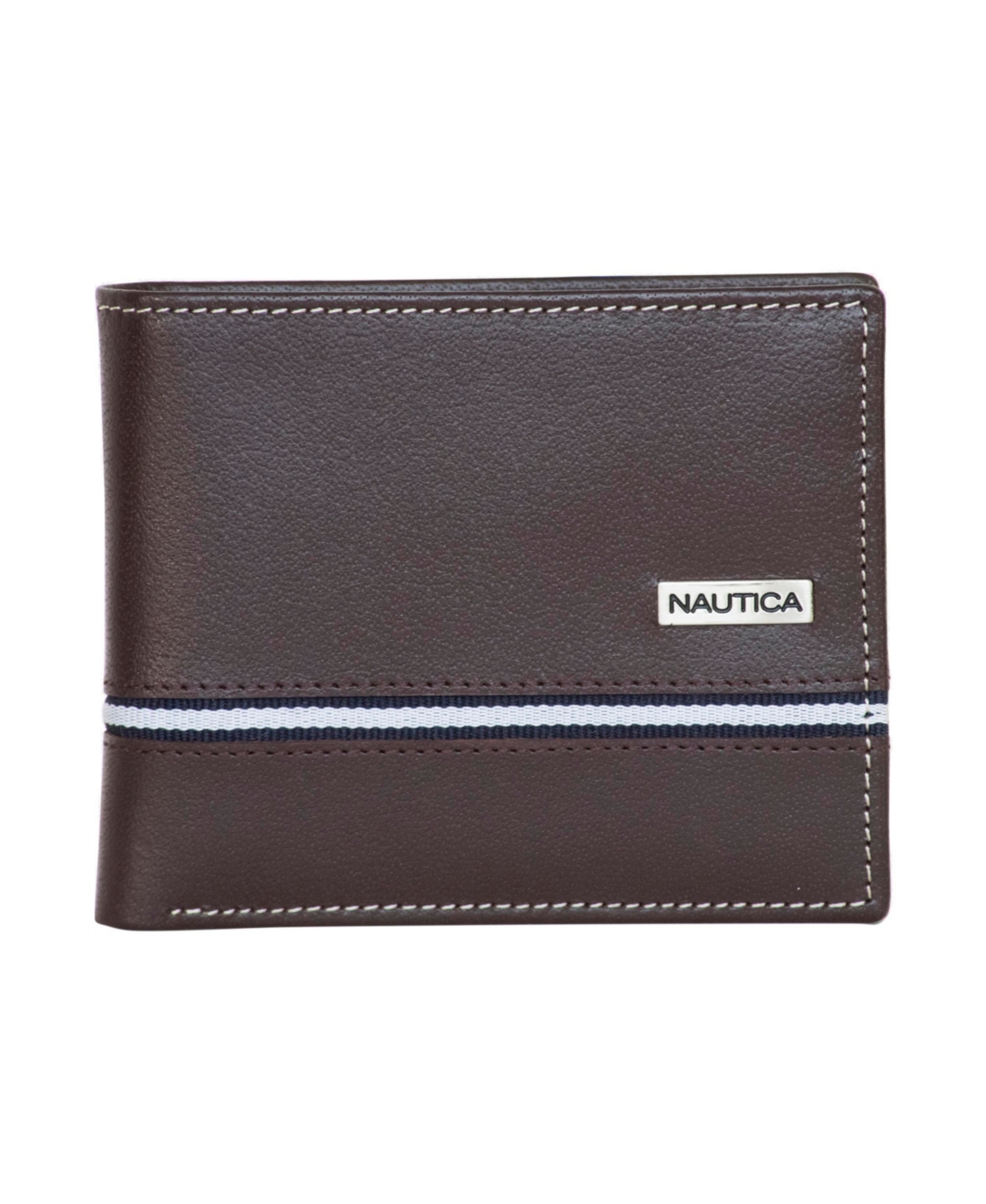 Men's Bifold Leather Wallet - Brown