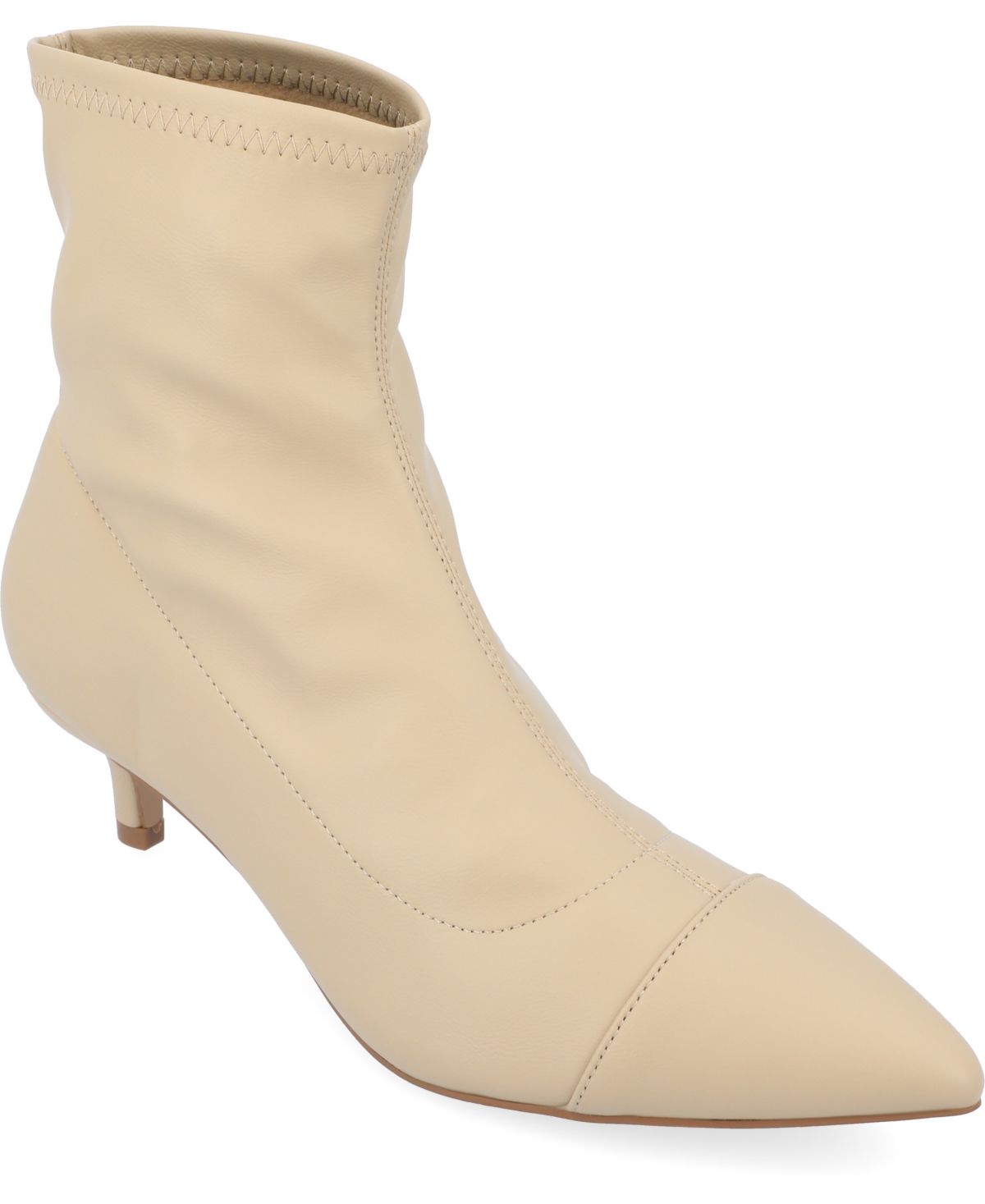 JOURNEE COLLECTION WOMEN'S JADDE POINTED TOE KITTEN HEEL DRESS BOOTIES