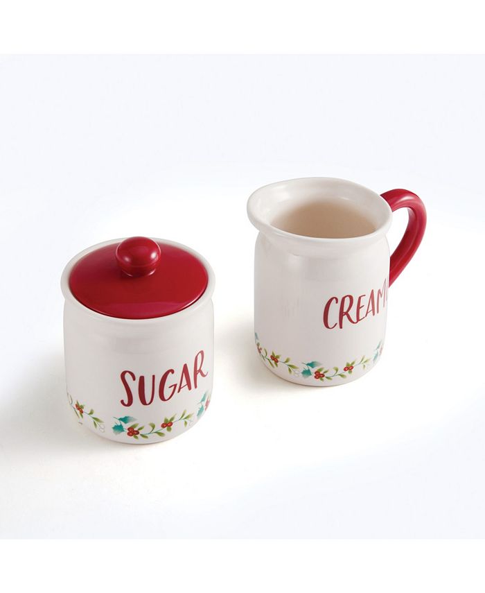 Winterberry Pfaltzgraff 2Piece Sugar and Creamer Set Macy's