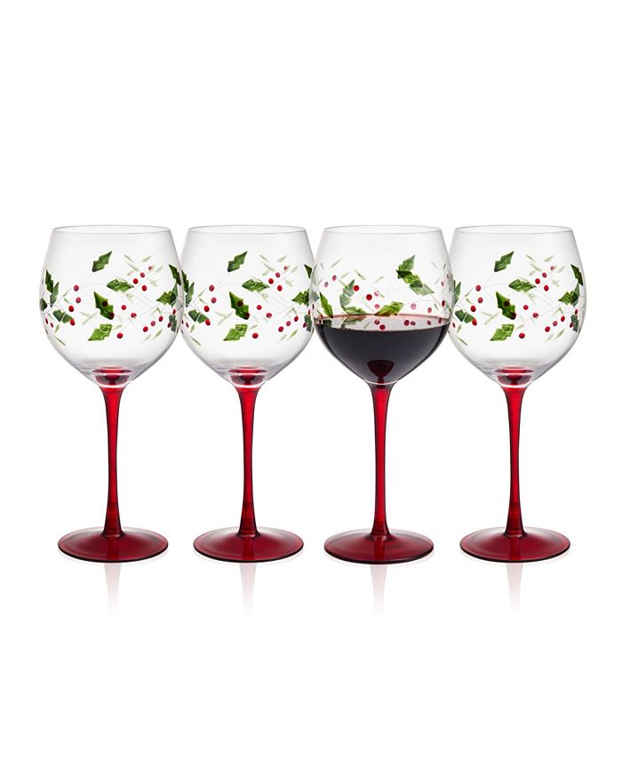 Pfaltzgraff Winterberry Wine Goblets-Set of 4