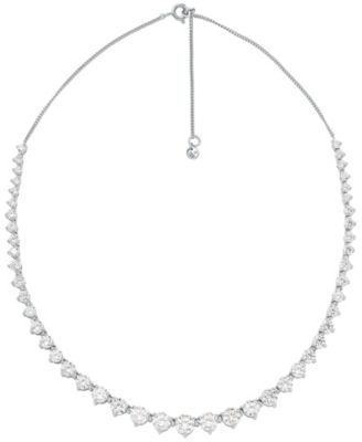 Sterling Silver Graduated Tennis Necklace