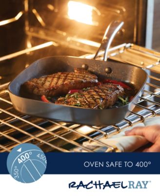 Cook + Create Hard Anodized Nonstick Deep Grill Pan, 11"