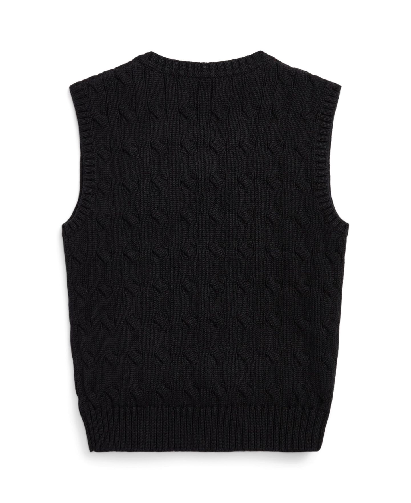 Жилет Polo Ralph Lauren Cable-Knit Sweater Vest для мальчиков, цвет: Чёрный — фото 8