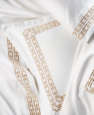 Hotel Collection Chain Links Embroidery 100% Pima Cotton 2-Pc. Sham Set, Euro, Exclusively at Macy’s