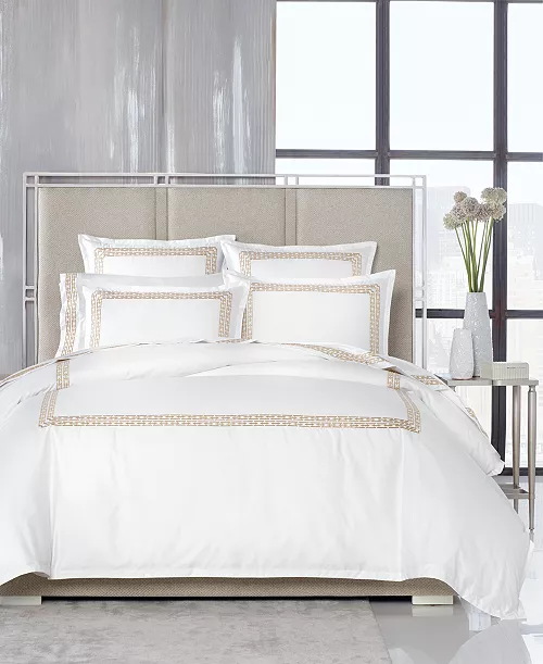 Hotel Collection Chain Links Embroidered 100% Pima Cotton Duvet Cover Sets