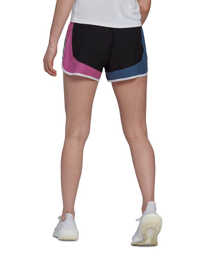 adidas Women's Marathon 20 Colorblocked PullOn Running Shorts Macy's