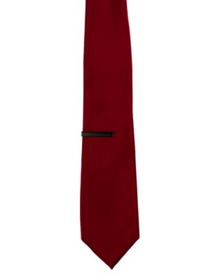 Men's Solid Tie & 1-1/2" Tie Bar Set