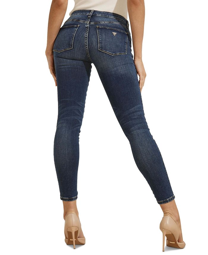 GUESS Women's Mid-Rise Sexy Curve Skinny Jeans - Macy's
