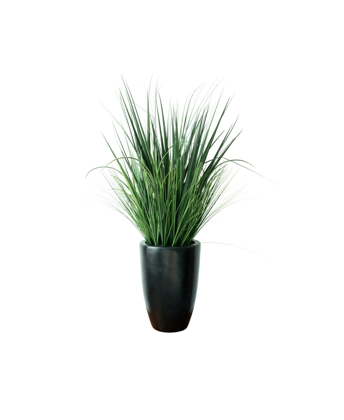 Artificial Grass Fiber Pot, 48" - Black