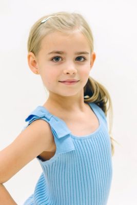 Girls Hope and Henry Sleeveless Sweater Tank with Bow