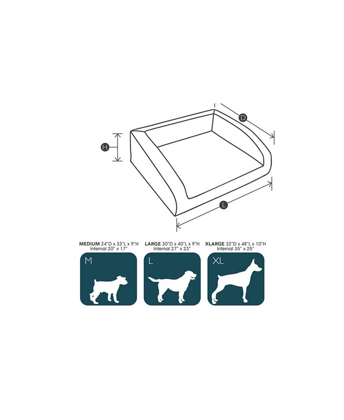 BuddyRest Crown Supreme Orthopedic Bolstered ExtraLarge Dog Bed