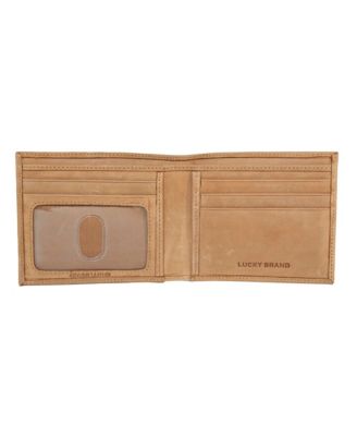 Men's Flag Embossed Leather Bifold Wallet