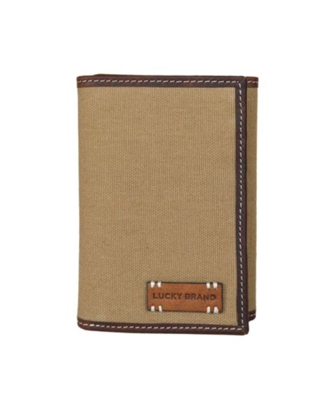 Женские кошельки Lucky Brand Canvas with Leather Trim Trifold Wallet