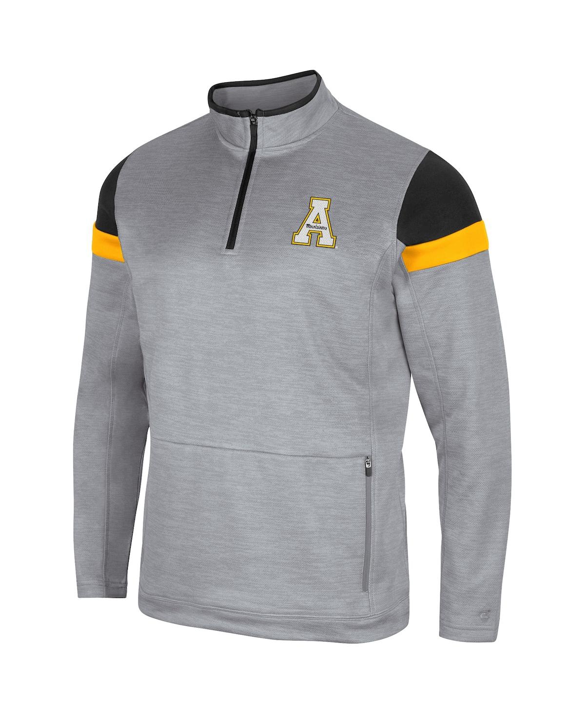 Men's ColosseumAppalachian State Mountaineers Bingo Quarter-Zip Jacket - Gray