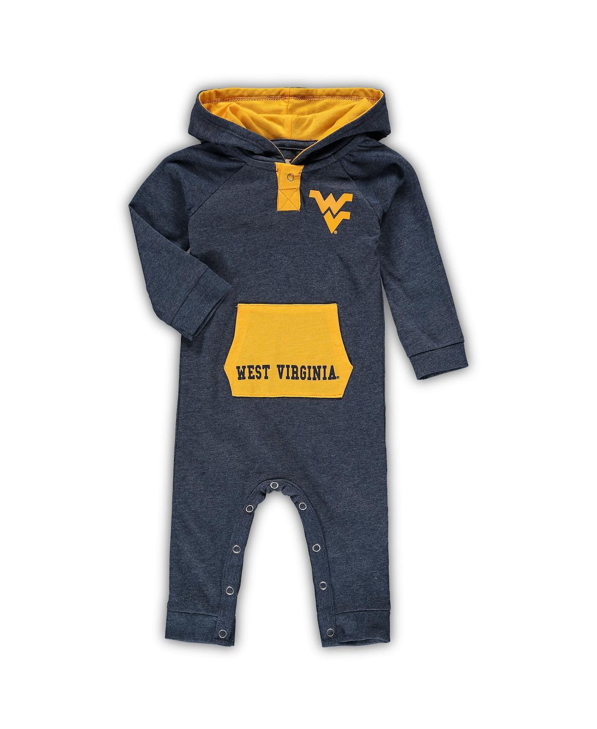 Shop Colosseum Newborn And Infant Boys And Girls  Heathered Navy West Virginia Mountaineers Henry Pocketed