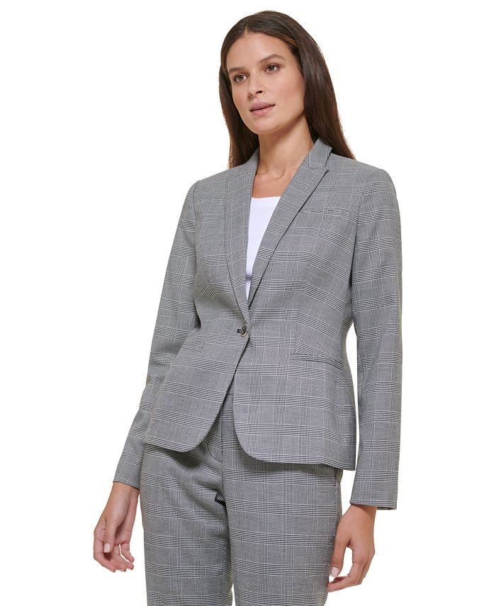 Tommy Hilfiger Women's Single-Button Knit Blazer Pink Size Medium main image 1