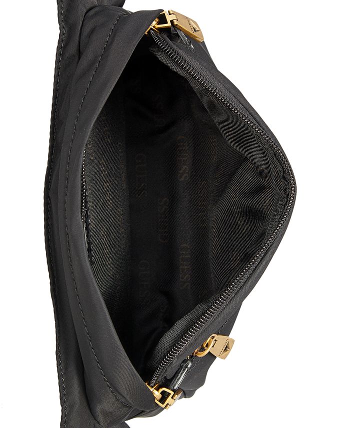 GUESS Men's Vezzola Grainy Faux-Leather Water-Repellent Fanny Pack - Macy's