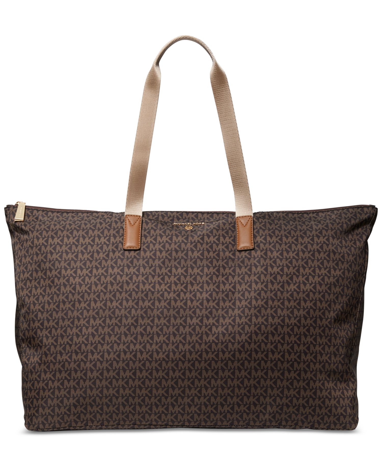 Michael Kors Logo Jet Set Travel Large Packable Nylon Tote