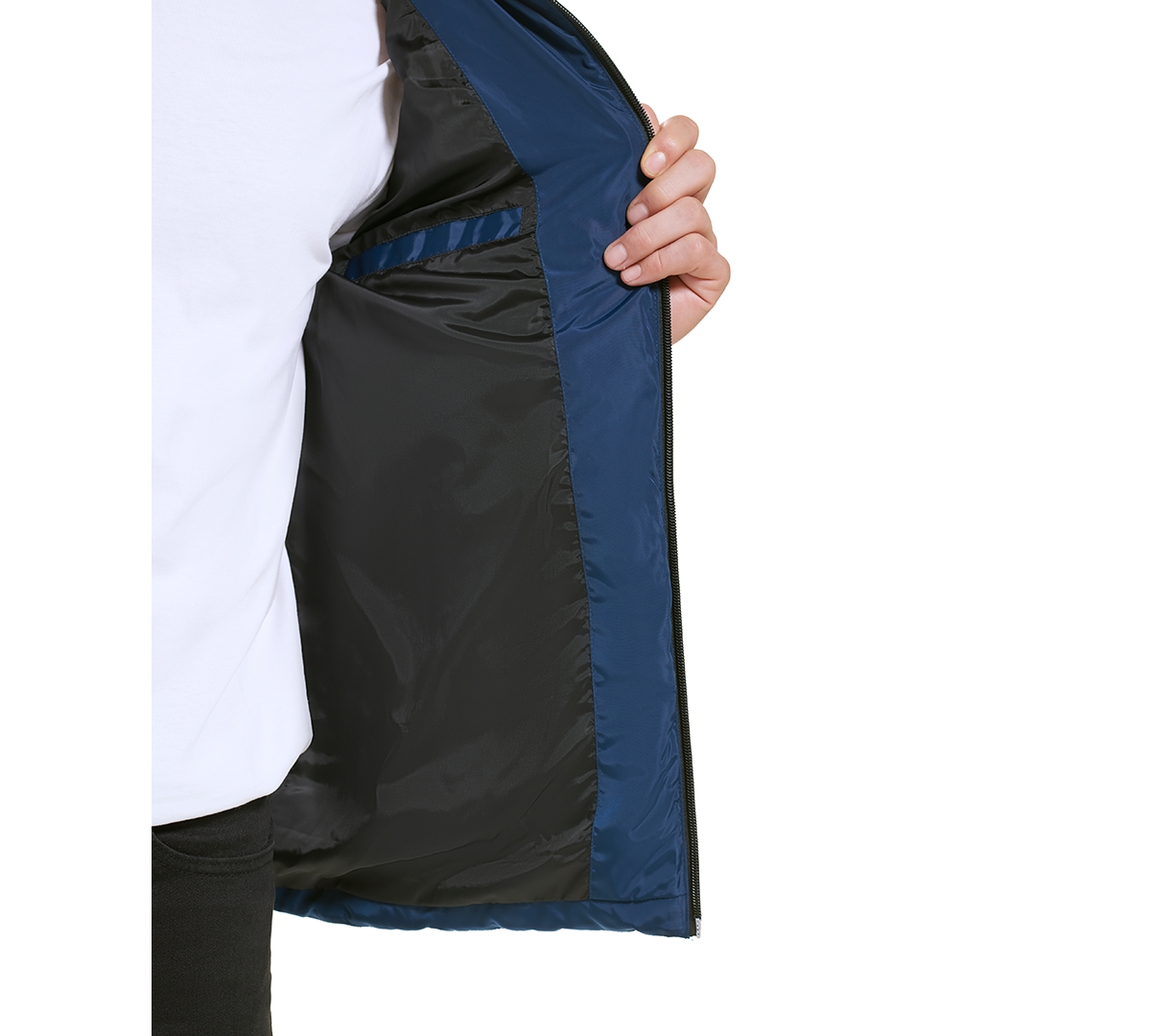 Kenneth Cole Men's Channel Quilted Puffer Jacket In Blue