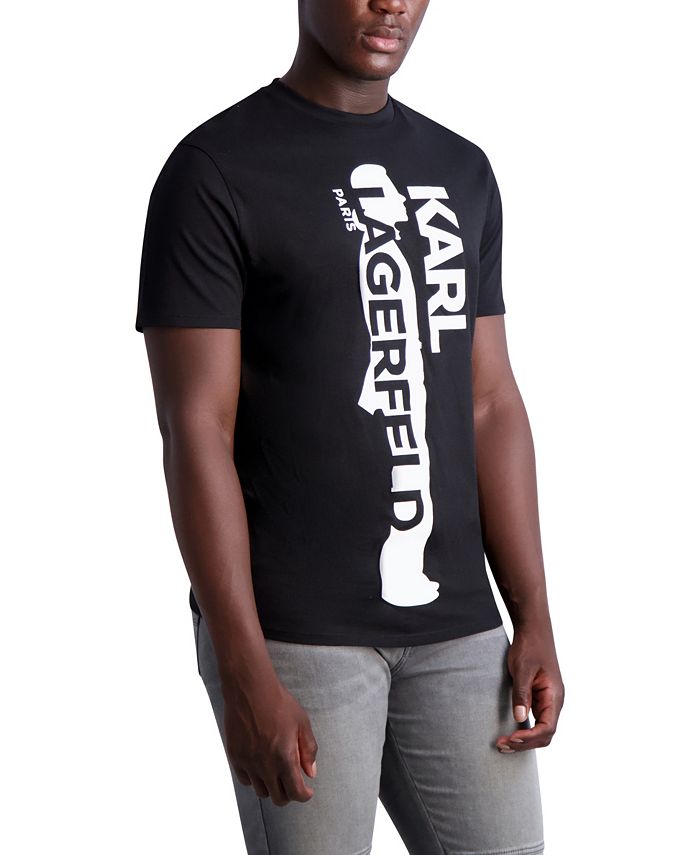 Karl Lagerfeld Paris logo-monogram cotton T-shirt - ShopStyle