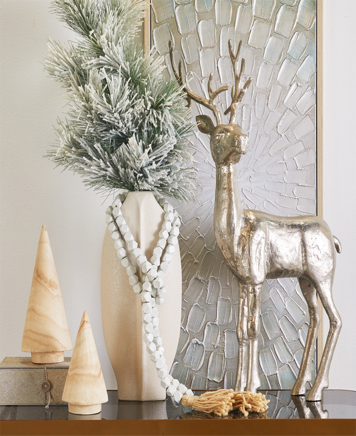 Rosemary Lane Handmade Beaded Geometric Garland with Tassel