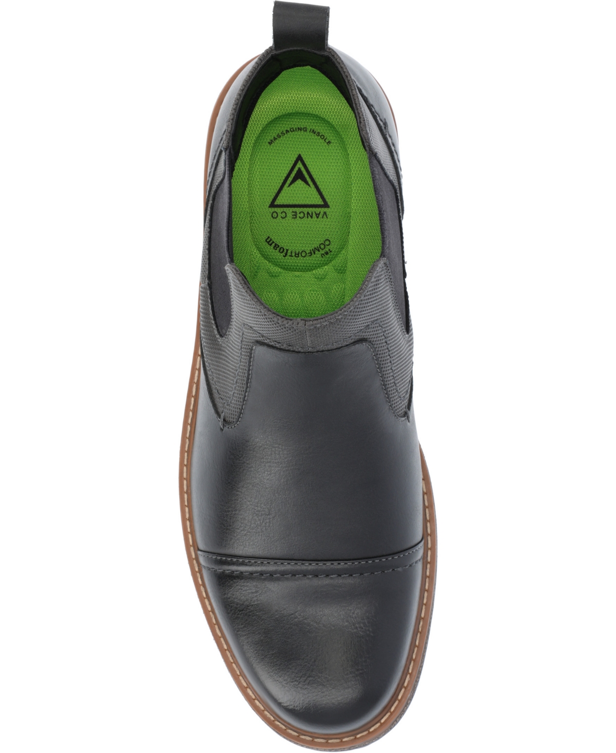 Vance Co. Men's Lancaster Wide Tru Comfort Foam Pull-On Cap Toe Chelsea Boot