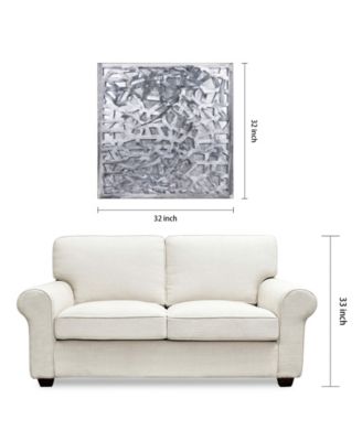 Enigma Polished Steel Leaf 3D Abstract Metal Wall Art, 32" x 32"