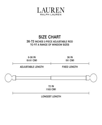 Welford 1" Adjustable Window Curtain Rod and Finial 22 Piece Set, 36"-72"