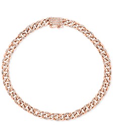 EFFY® Diamond Curb Link Bracelet (7/8 ct. t.w.) in 14k Rose Gold