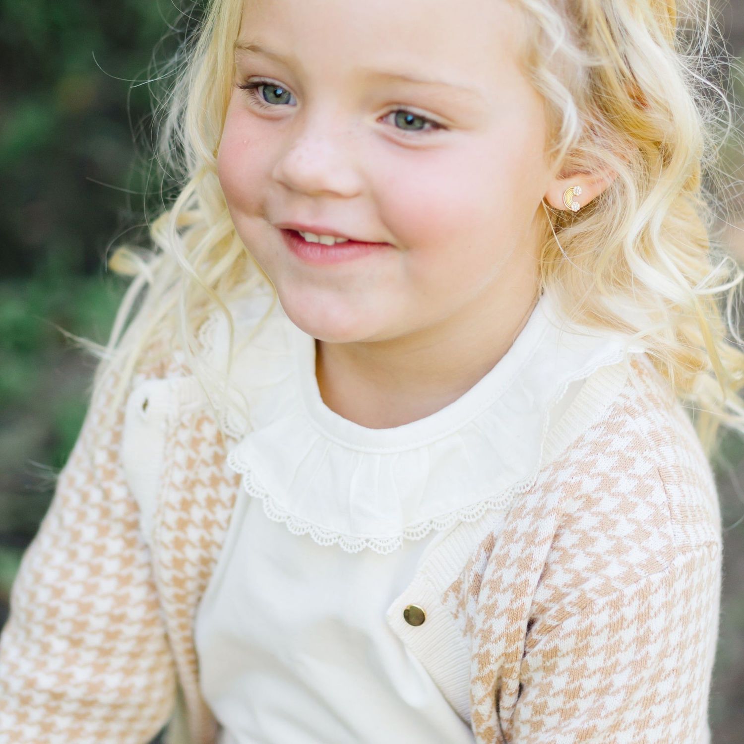 Baby Girls Hope and Henry Long Sleeve Ruffle Neck Knit Top