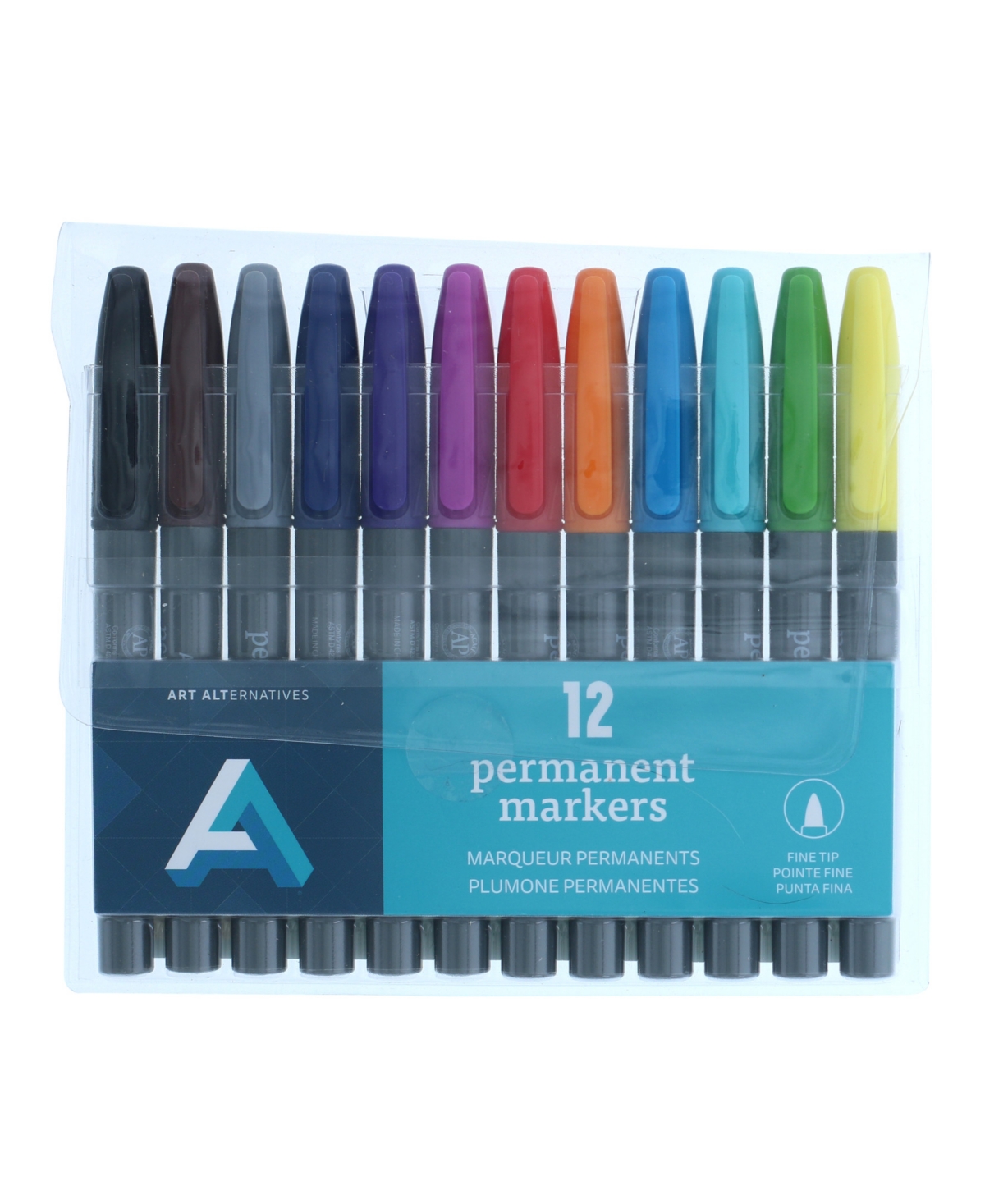 6pc/Set Permanent Marker Pen Fine Point Waterproof Thin Crude Dual
