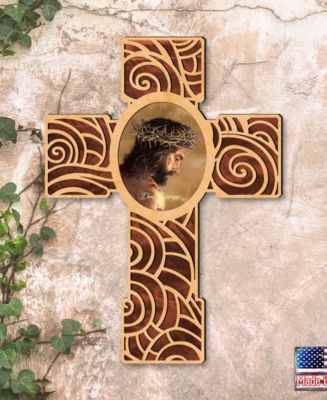 Jesus Inspirational Wooden Modern Cross