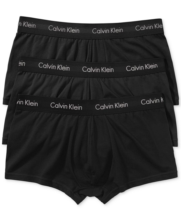 Calvin Klein Modern Cotton Stretch Low Rise Trunks 3 Pack In Multi
