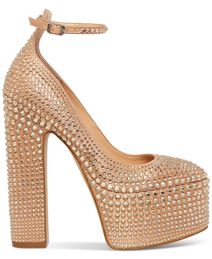 Steve Madden Women's Skyrise AnkleStrap Rhinestone Platform Pumps & Reviews Heels & Pumps