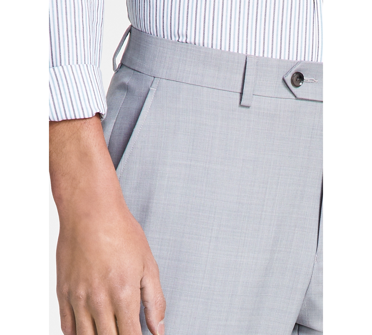 Bar Iii Men's Slim-Fit Wool Sharkskin Suit Pants, Created for Macy's