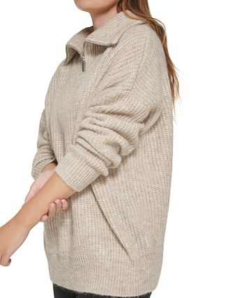 Calvin Klein Jeans Women's Oversized Half-Zip Mock-Neck Sweater Calvin Klein Jeans Women's Oversized Half-Zip Mock-Neck Sweater
