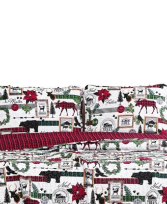Merry Town Christmas Reversible 6-Pc. Comforter Set, King
