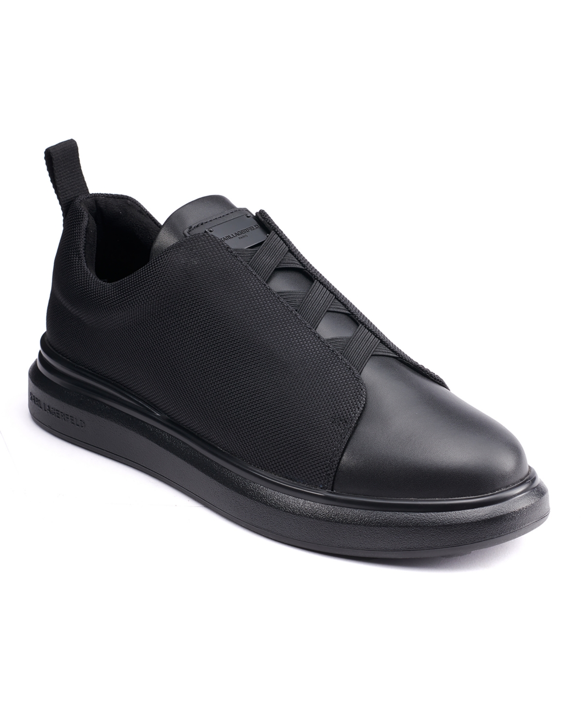Karl Lagerfeld Men's Laceless Front Elastic Detail Sneaker Men's Shoes ...